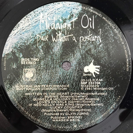 Midnight Oil : Place Without A Postcard (LP, Album)