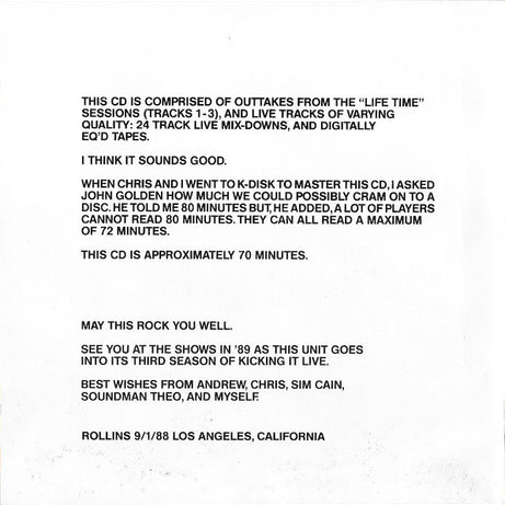 Rollins Band : Do It (CD, Album, RE, RP, Tec)