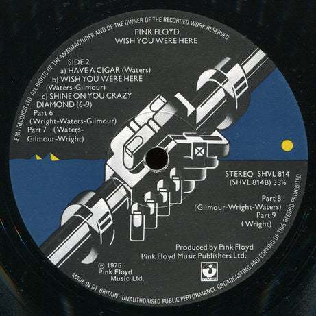 Pink Floyd : Wish You Were Here (LP, Album, RE, EMI)