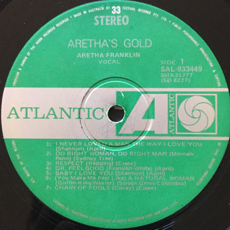 Aretha Franklin : Aretha's Gold (LP, Album, Comp)