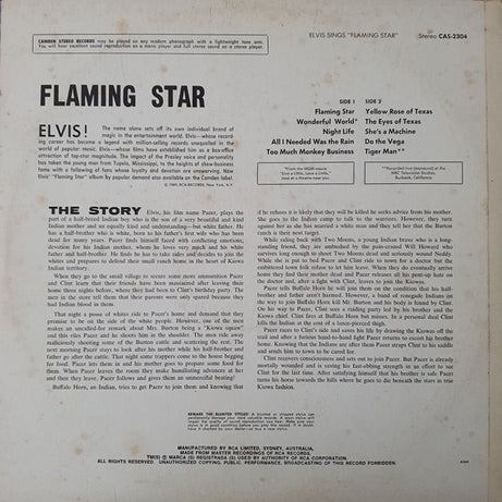 Elvis Presley : Elvis Sings "Flaming Star" (LP, S/Edition)