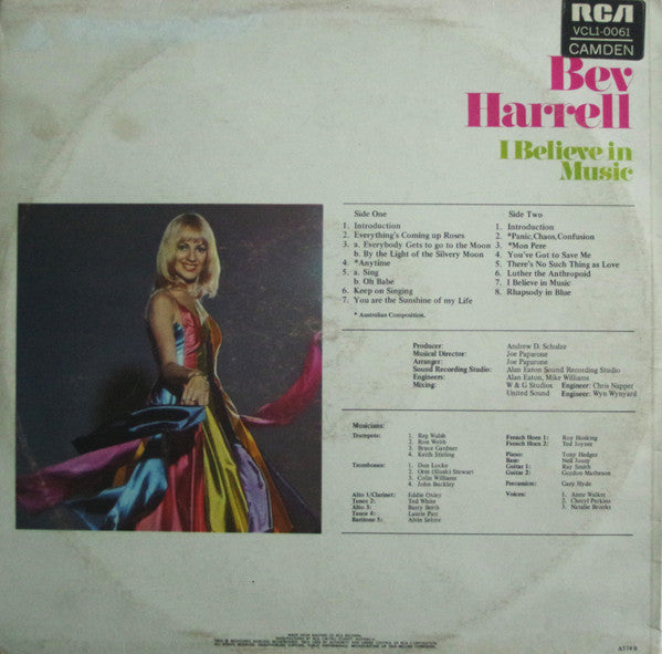 Bev Harrell : I Believe In Music (LP)