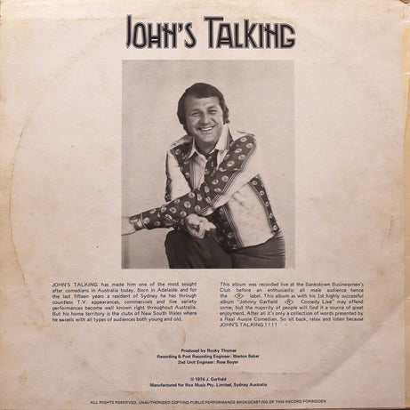 Johnny Garfield (2) : John's Talking (LP, Album)