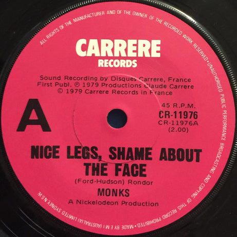 The Monks (4) : Nice Legs, Shame About The Face (7", Single)