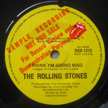 The Rolling Stones : She Was Hot (7", Single, Promo)