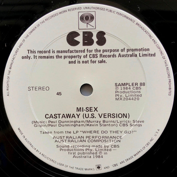 Mi-Sex : 5 O'Clock (In The Morning) (12", Single, Promo, Smplr)