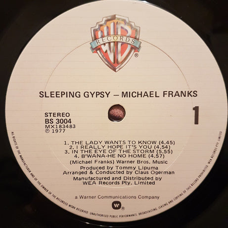 Michael Franks : Sleeping Gypsy (LP, Album, RE)