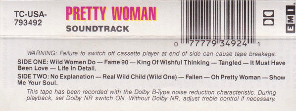 Various : Pretty Woman (Original Motion Picture Soundtrack) (Cass, Comp, Dol)
