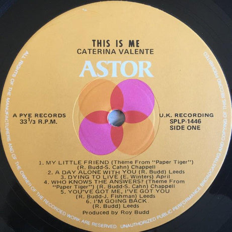 Caterina Valente : This Is Me (LP, Album)