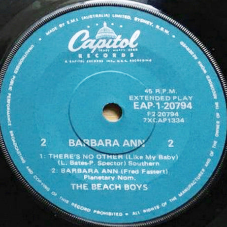 The Beach Boys : Barbara Ann (7", EP)
