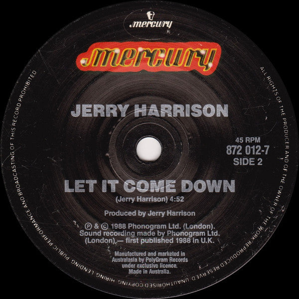 Jerry Harrison : Cherokee Chief (7", Single)