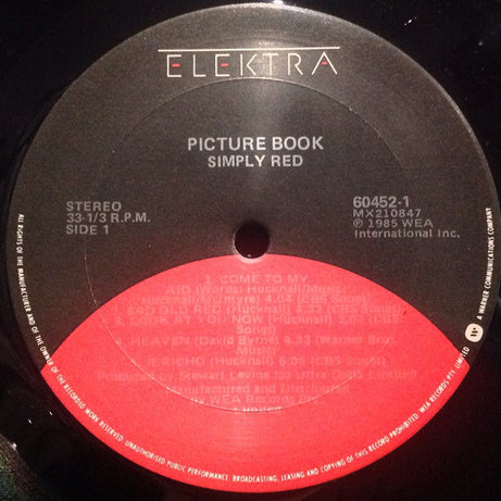 Simply Red : Picture Book (LP, Album)
