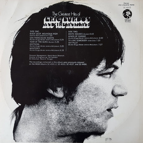 Eric Burdon & The Animals : The Greatest Hits Of Eric Burdon And The Animals (LP, Comp)