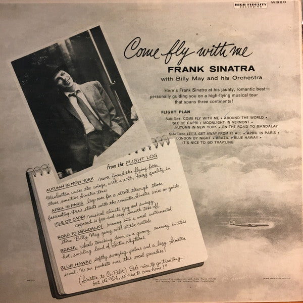 Frank Sinatra : Come Fly With Me (LP, Album, Mono, Los)