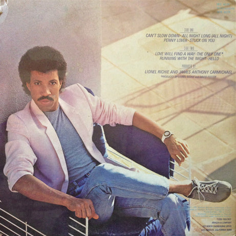 Lionel Richie : Can't Slow Down (LP, Album, Gat)