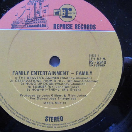 Family (6) : Family Entertainment (LP, Album)