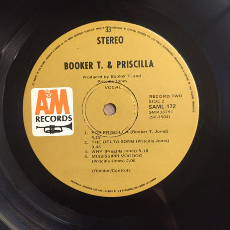 Booker T. Jones & Priscilla Jones : Booker T. & Priscilla (2xLP, Album)