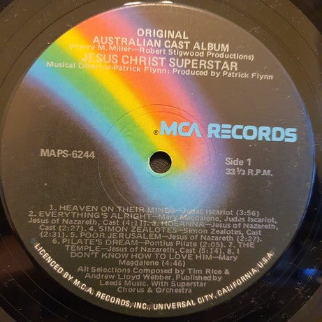 Various : Jesus Christ Superstar (Original Australian Cast Recording) (LP, Album, RE, Gat)