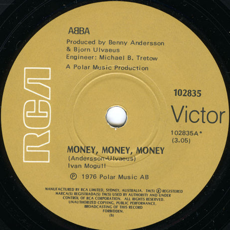 ABBA : Money, Money, Money (7", Single, FH)