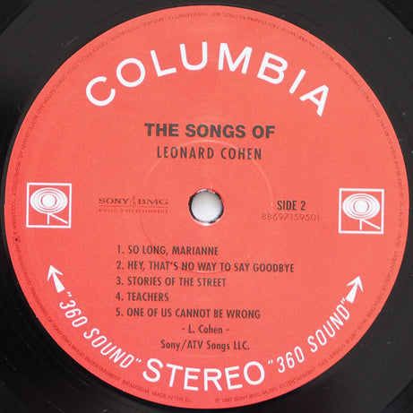 Leonard Cohen : Songs Of Leonard Cohen (LP, Album, RE)