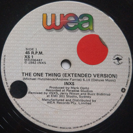 INXS : The One Thing (12", Single)
