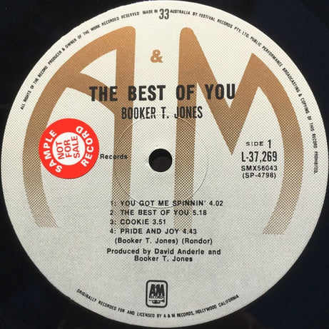 Booker T. Jones : The Best Of You (LP, Album)