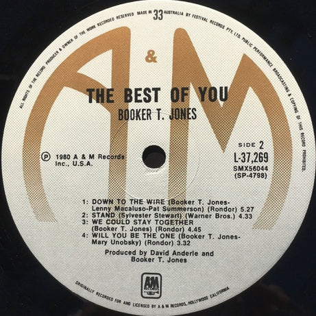 Booker T. Jones : The Best Of You (LP, Album)