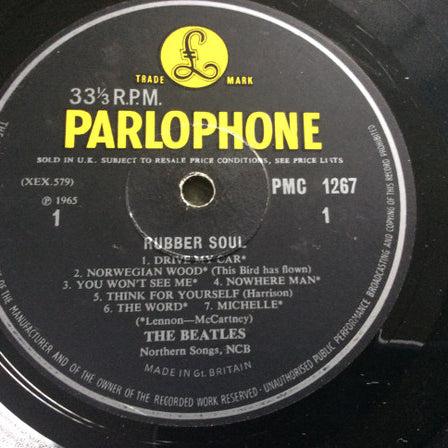 The Beatles : Rubber Soul (LP, Album, Mono)