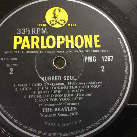 The Beatles : Rubber Soul (LP, Album, Mono)