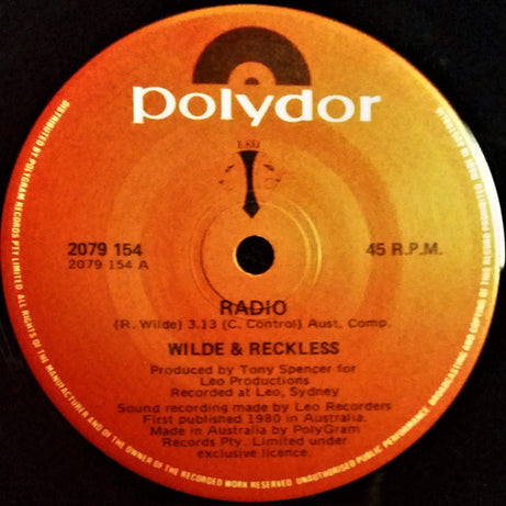 Wilde + Reckless : Radio (7", Single)