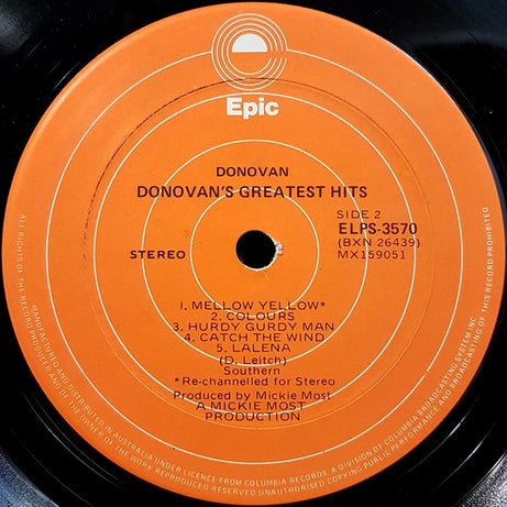 Donovan : Donovan's Greatest Hits (LP, Comp, RE)