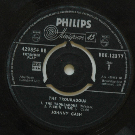 Johnny Cash : The Troubadour (7", EP)