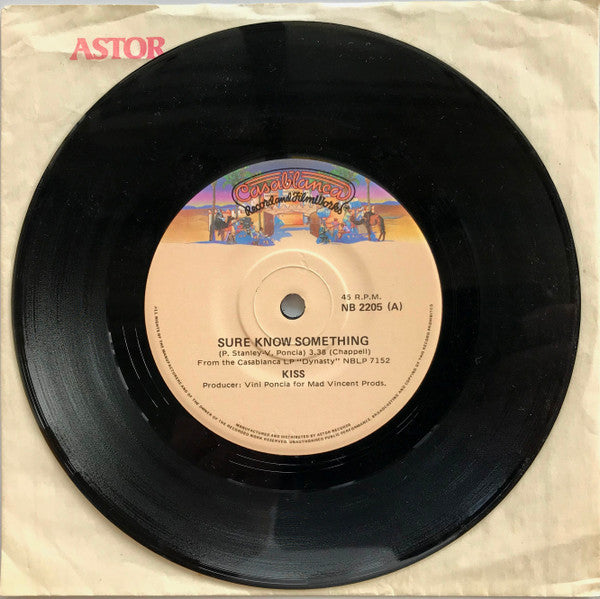 Kiss : Sure Know Something (7", Single)