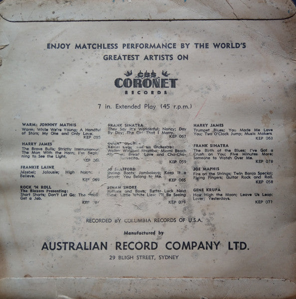 Louis Armstrong And His All-Stars : Mack The Knife (7", EP)