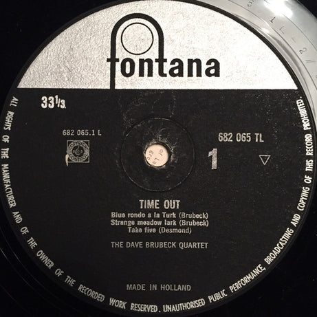 The Dave Brubeck Quartet : Time Out (LP, Album, Mono)