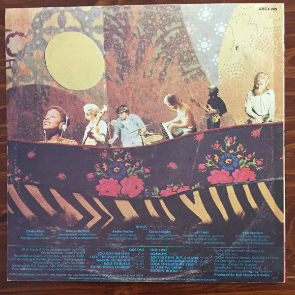 Rufus Featuring Chaka Khan : Rags To Rufus (LP, Album, Ora)