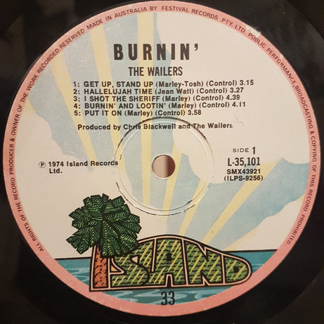 The Wailers : Burnin' (LP, Album)
