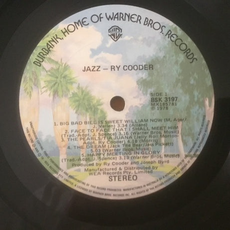 Ry Cooder : Jazz (LP, Album, War)