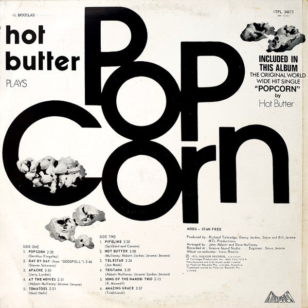Hot Butter : Popcorn (LP, Album, Tan)