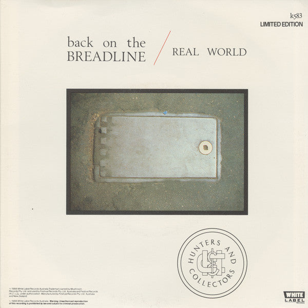 Hunters & Collectors : Back On The Breadline (7", Single, Ltd)