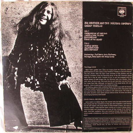 Big Brother & The Holding Company : Cheap Thrills (LP, Album, RP)