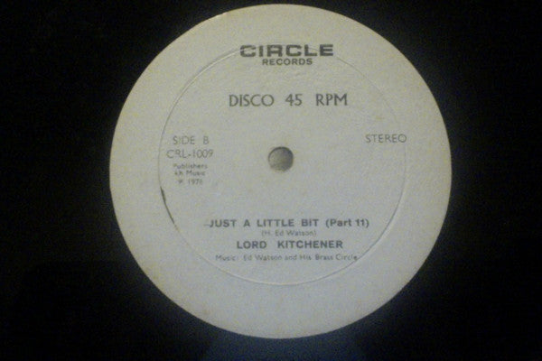 Ed Watson And Lord Kitchener : Just A Little Bit (12")