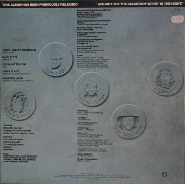 Manfred Mann's Earth Band : The Roaring Silence (LP, Album, RE)