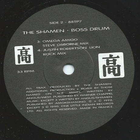 The Shamen : Boss Drum (7", Single)