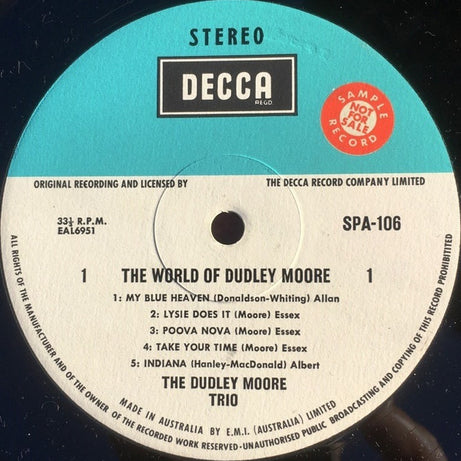 Dudley Moore Trio : The World Of Dudley Moore (LP, Album)