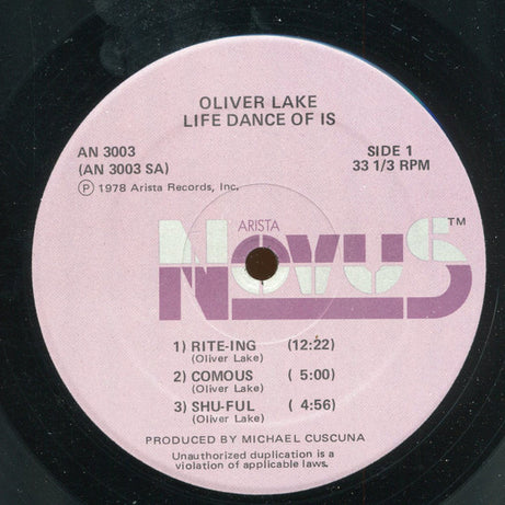 Oliver Lake : Life Dance Of Is (LP, Album)