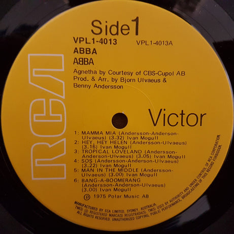 ABBA : ABBA (LP, Album, Ora)