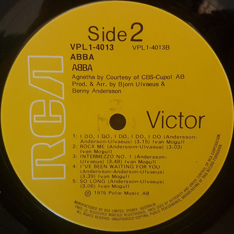 ABBA : ABBA (LP, Album, Ora)