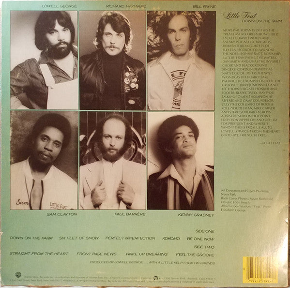 Little Feat : Down On The Farm (LP, Album, RE, Win)