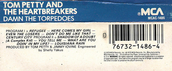 Tom Petty And The Heartbreakers : Damn The Torpedoes (Cass, Album)